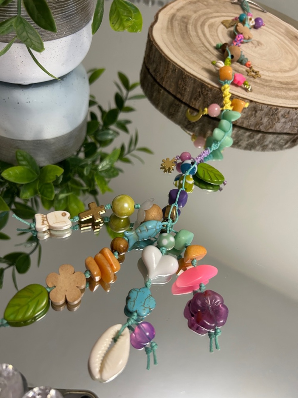Handmade Boho Multicolor Beaded Hair Accessory